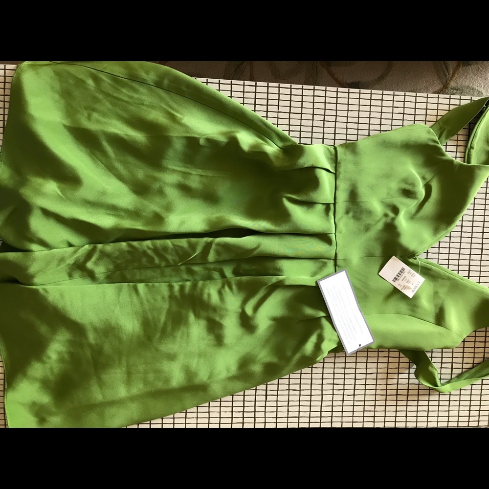 $120 NWT JCrew green Silk Tricotine Allegra Dress - Picture 4 of 7